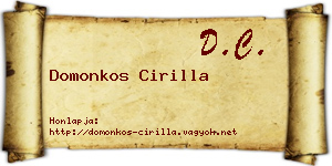 Domonkos Cirilla névjegykártya